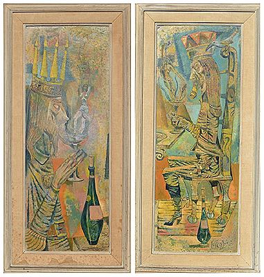 Lot of pair artworks (2)