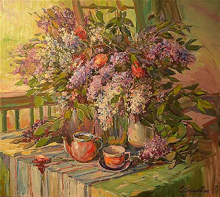 Lilacs and Tulips