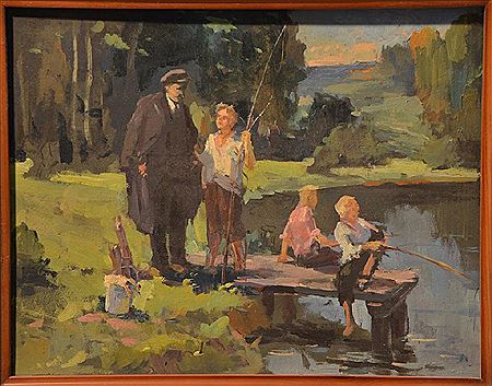 Lenin with a children