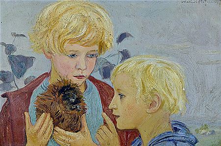 Allegorical scene with children