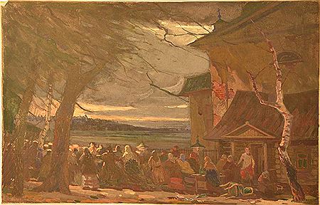 Sketch of the theatre decoration