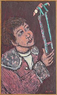 Boy with a mechanical toy