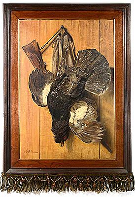 HUNTING STILL LIFE WITH A CAPERCAILLIE