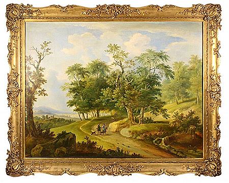 LANDSCAPE WITH A HUNTING MOTIF by Karl Altmann - Auction record, sale price, and art valuation. Compare with similar artists and explore comparable artworks.