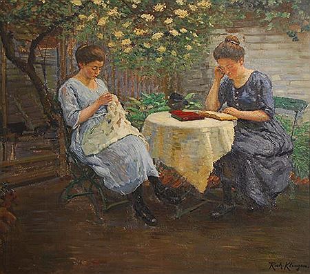 L'après-midi au jardin by Richard Klingen - Auction record, sale price, and art valuation. Compare with similar artists and explore comparable artworks.