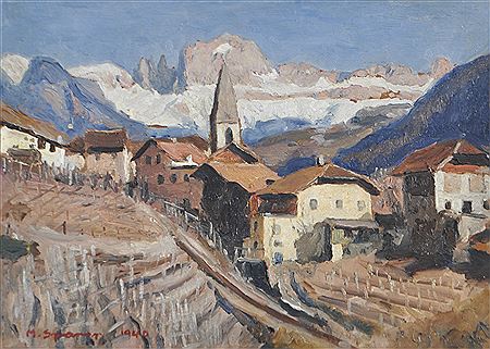 St. Magdalena with rose garden, 1940