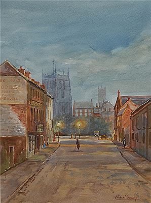 Curzon Street, Derby by Michael Crawley - Auction record, sale price, and art valuation. Compare with similar artists and explore comparable artworks.