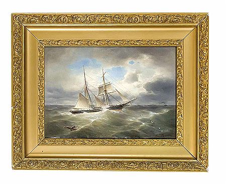 Schoonerbrigg bei stürmischem Wetter mit gerefften Segeln. 1911 by Berend Govers - Auction record, sale price, and art valuation. Compare with similar artists and explore comparable artworks.