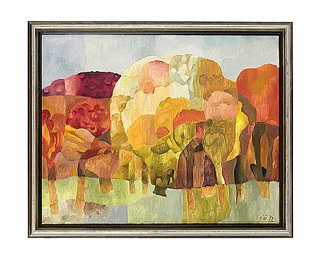 "Bäume im roten Herbst". 1972