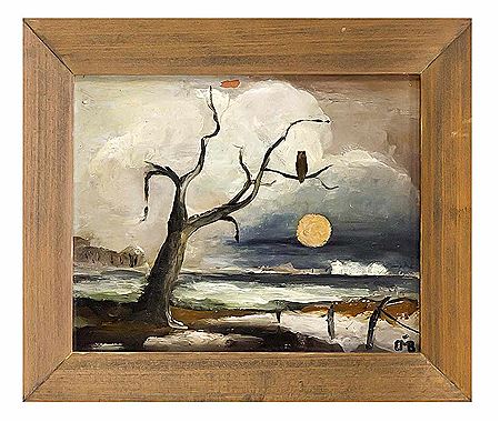 "Mondlandschaft mit Uhu". 1980 by Mietje Bontjes van Beek - Auction record, sale price, and art valuation. Compare with similar artists and explore comparable artworks.