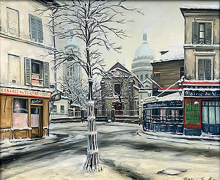 L'Eglise Saint Pierre de Montmartre et la place du Tertre.