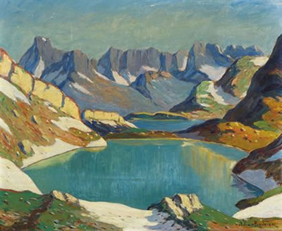 Lacs en montagne, circa 1940