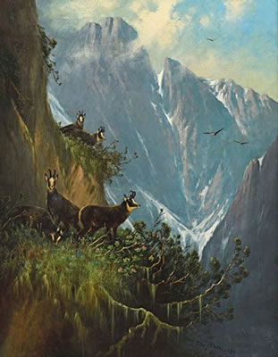 Sample artwork by Otto Scheuerer (1862 - 1934), known for rural landscape, animals - View similar artists and auction records
