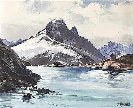 "Aiguille verte et le lac blanc" by Andre Raynaud - Auction record, sale price, and art valuation. Compare with similar artists and explore comparable artworks.