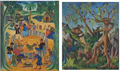 "Mythological Scene" and "Cock Fight" (2)