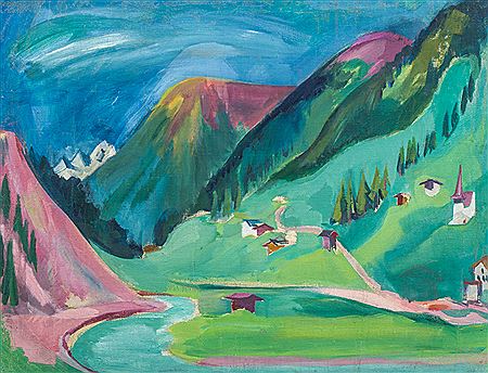 Davos mountain landscape