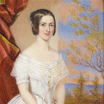Portrait of Georgina Selfe (born 1824) by Philip Augustus Barnard - Auction record, sale price, and art valuation. Compare with similar artists and explore comparable artworks.