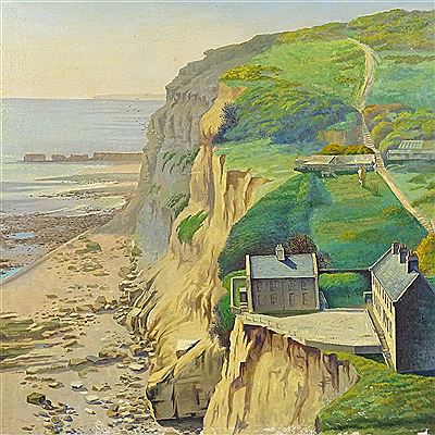 Clifftop coastguard houses, Fairlight by Spencer Roberts - Auction record, sale price, and art valuation. Compare with similar artists and explore comparable artworks.