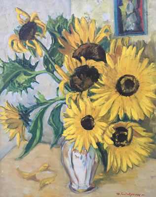 Sunflowers by Dorothy Wyman - Auction record, sale price, and art valuation. Compare with similar artists and explore comparable artworks.
