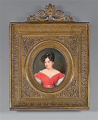 Portrait de femme à la robe rouge, 1828