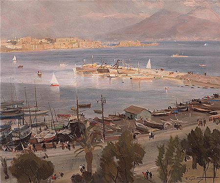 Mergellina by Francesco Galante - Auction record, sale price, and art valuation. Compare with similar artists and explore comparable artworks.