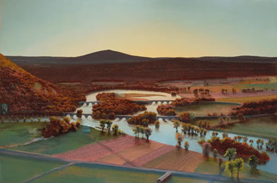 The Oxbow, for Lane Faison with Betty and Agnes Mongan (Mass MoCA #147)