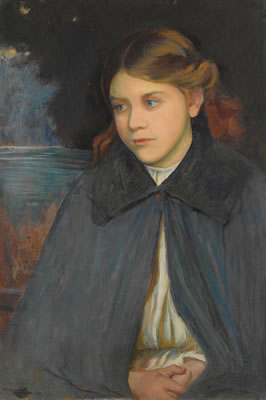 Portrait of a Girl by Douglas Volk - Auction record, sale price, and art valuation. Compare with similar artists and explore comparable artworks.
