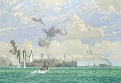 The Evacuation of St Nazaire, 17th June 1940 by Charles (Chas) Pears - Auction record, sale price, and art valuation. Compare with similar artists and explore comparable artworks.