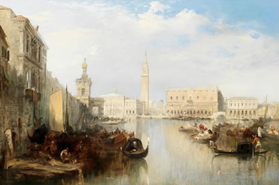 Pair: The Bacino, Venice; The Dogana with San Giorgio Maggiore beyond, Venice