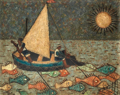 Fishermen by Abdel Wahab Morsi - Auction record, sale price, and art valuation. Compare with similar artists and explore comparable artworks.