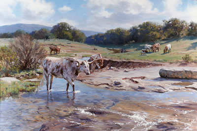 Low Water Crossing by Brian Grimm - Auction record, sale price, and art valuation. Compare with similar artists and explore comparable artworks.