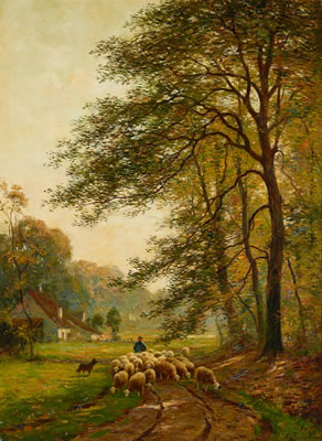 A landscape with a shepherd and his flock