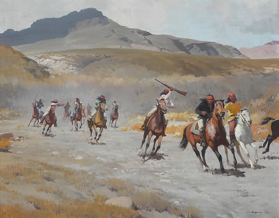 Indians galloping