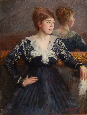 Woman by a Mirror