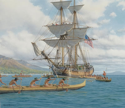 The Hancock off Lahaina, Maui, 1791