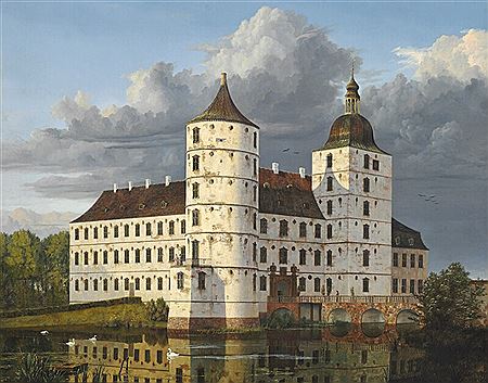“Vallöe-Slot”. View of Vallø castle.