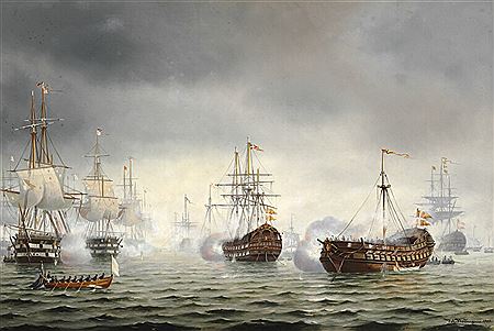 The battle of Copenhagen 2. April 1801.