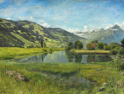 Swiss landscape.