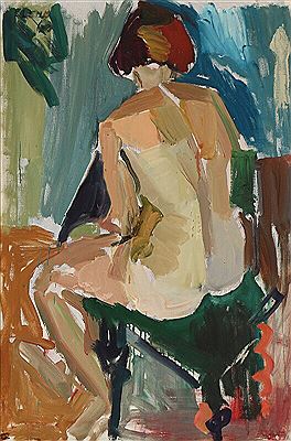 Seated model.