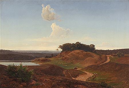 A hilly landscape near Frederiksborg Castle north of Copenhagen.