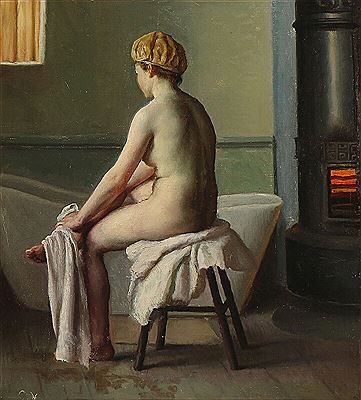 After the bath.