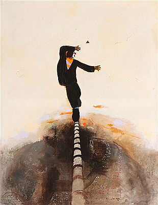 Composition with clown.