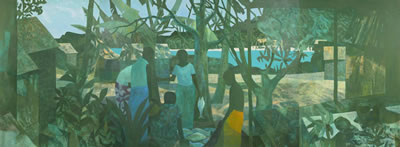 Sample artwork by Ray Austin Crooke (1922 - 2015), known for portrait, oceanscapes, islander figure painting - View similar artists and auction records