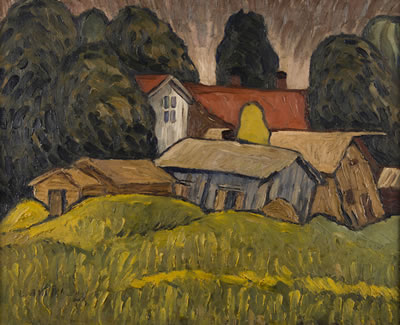 LANDSCAPE WITH HOUSES