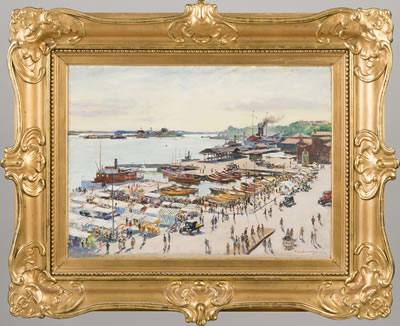 VIEW FROM HELSINKI MARKET SQUARE by Hugo Backmansson - Auction record, sale price, and art valuation. Compare with similar artists and explore comparable artworks.