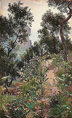 Garden scene from Vico. by Hans Christian Fischer - Auction record, sale price, and art valuation. Compare with similar artists and explore comparable artworks.