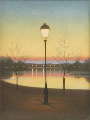 "Vårkväll vid älven" (Spring evening by the river)