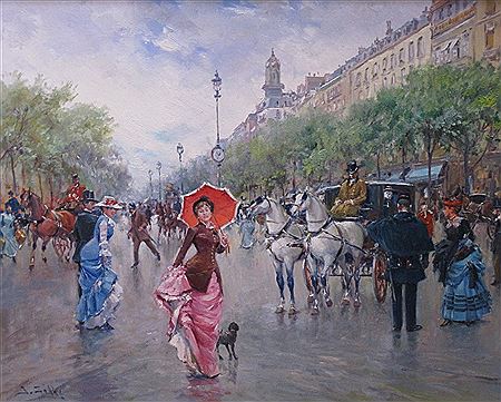 On a Paris Street by Juan De La Cruz Soler - Auction record, sale price, and art valuation. Compare with similar artists and explore comparable artworks.