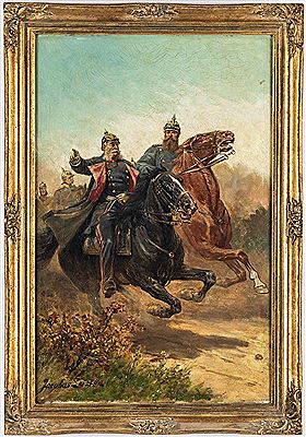 Prussian Officers on Horseback