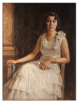 Portrait of an elegant lady by Léon Corthals - Auction record, sale price, and art valuation. Compare with similar artists and explore comparable artworks.
